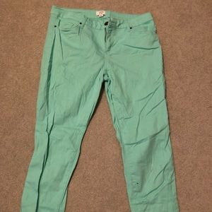 Crown and ivy mint ankle length jeans
